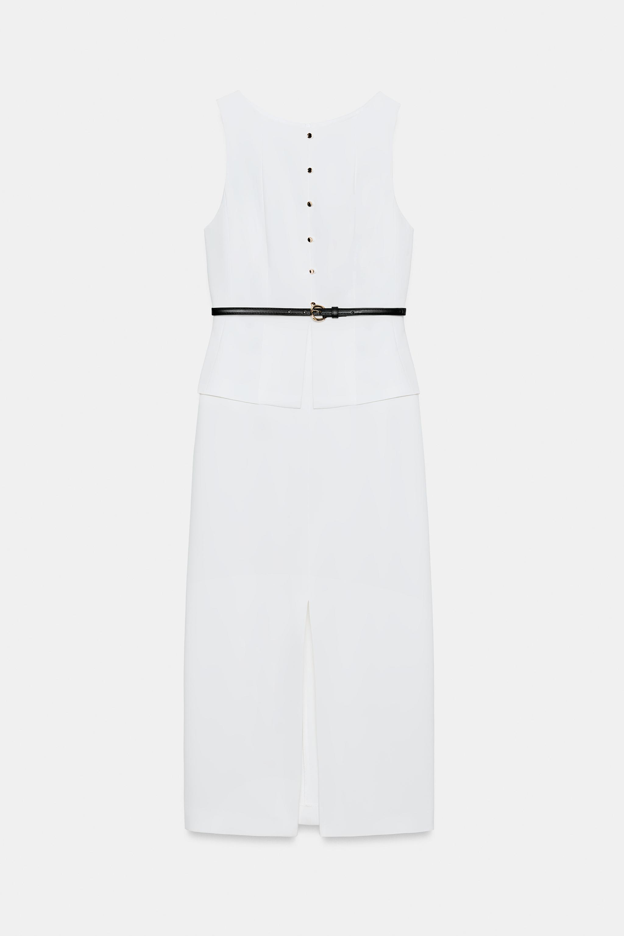 BELTED MIDI DRESS